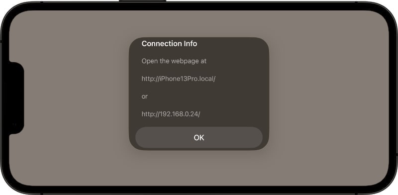 Connection Info box